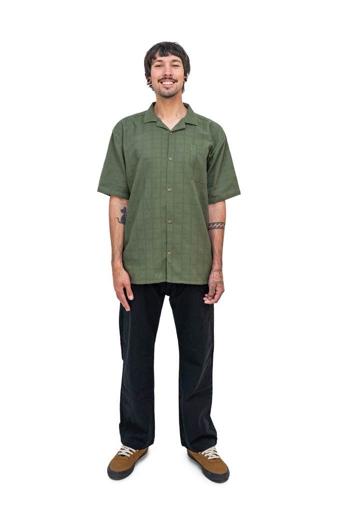CAMISA MC RELAXED - LOTUS GREEN