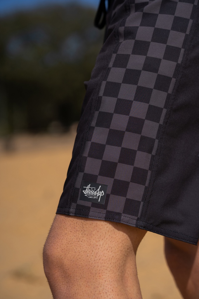 MALLA CINTURA RIGIDA - CHECKBOARD BP BLACK