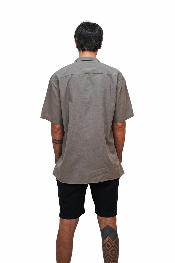 CAMISA MANGA CORTA RELAXED FIT - LOTUS