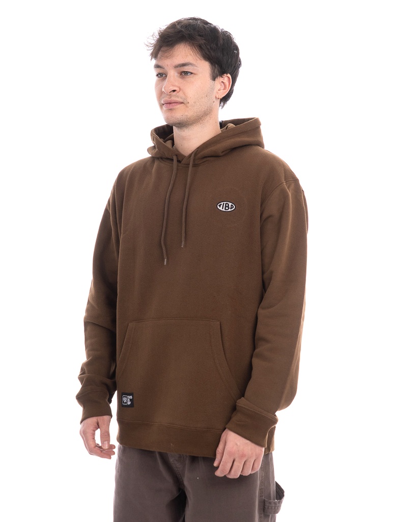 BUZO CANGURO CON CAPUCHA RELAXED FIT - TUNDRA CHOCO