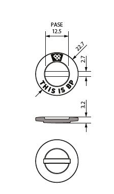 AVIO -  BOTON ZAMACK PRESILLA BAJO RELIEVE