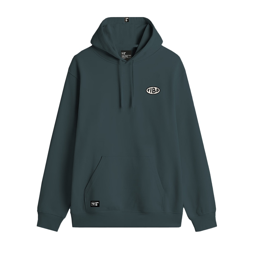 BUZO CANGURO CON CAPUCHA RELAXED FIT -  TUNDRA GREEN