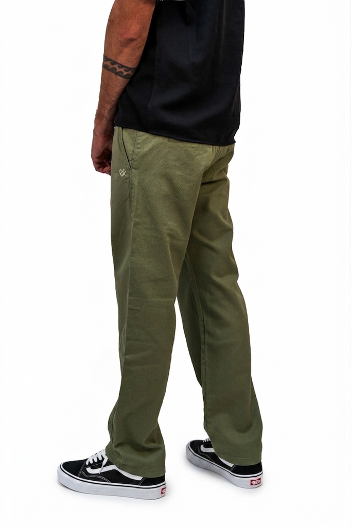 PANTALON GABARDINA LOOSE FIT - STOCK PLAZA