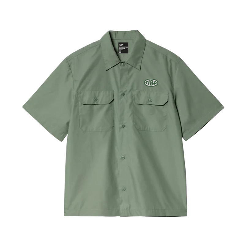 CAMISA MANGA CORTA RELAXED FIT - MANGUE GREEN