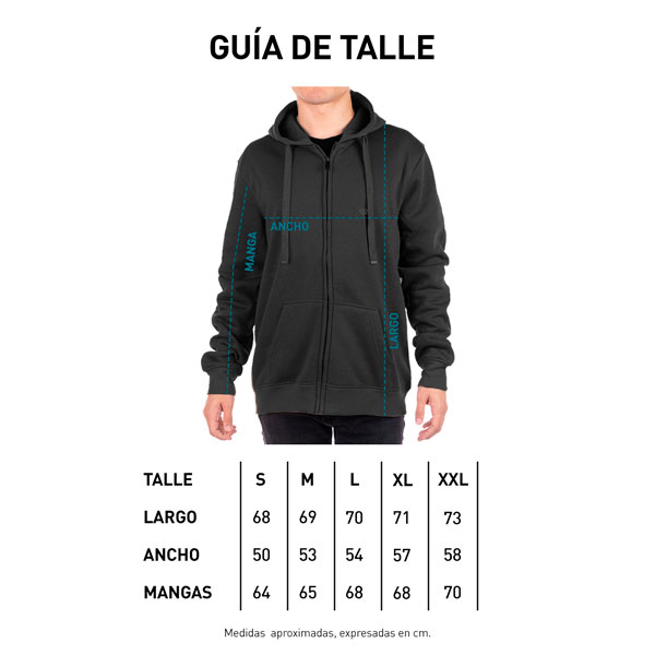 Tabla de talles CAMPERA CANGURO - SECO W23