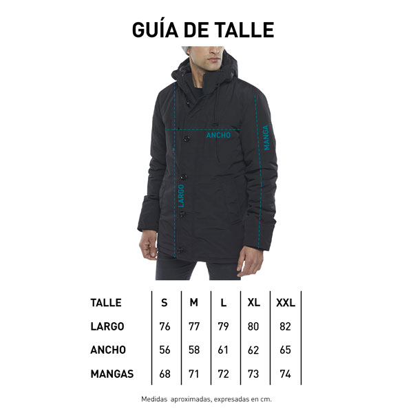 Tabla de talles CAMPERA DE ABRIGO - AVELLANO W23