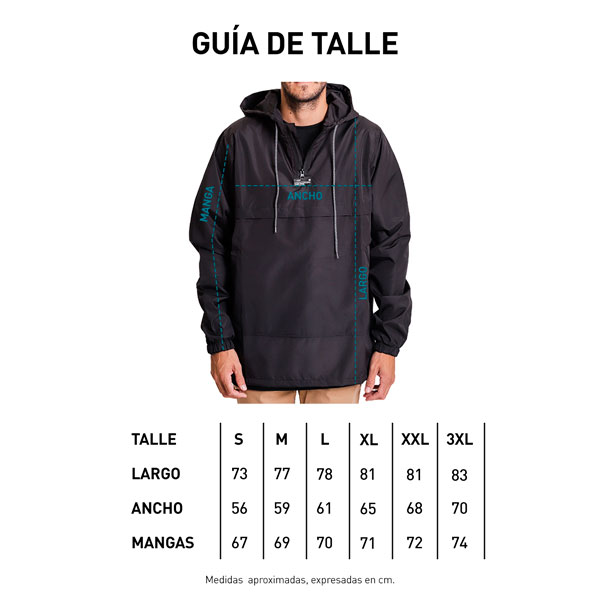 Tabla de talles ANORAK - PISSIS