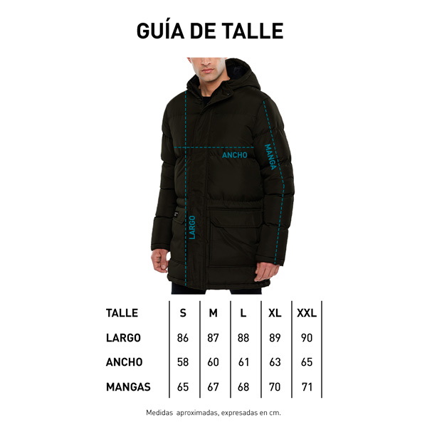 Tabla de talles CAMPERA URBANA - MARMOLEJO