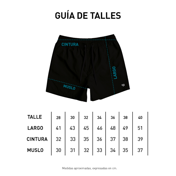 Tabla de talles Malla Elástica SS24 -Genérica