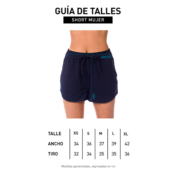 Tabla de talle short mujer SUELTO S22