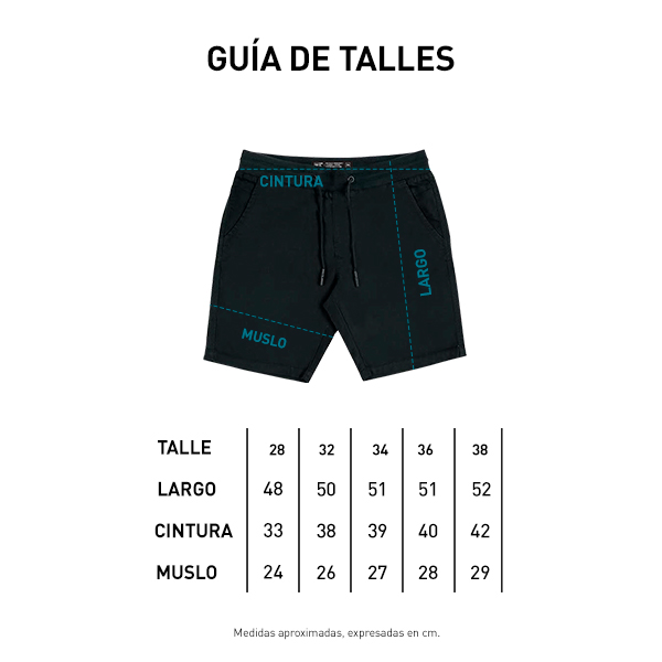 Tabla de talle Bermuda Flex S23