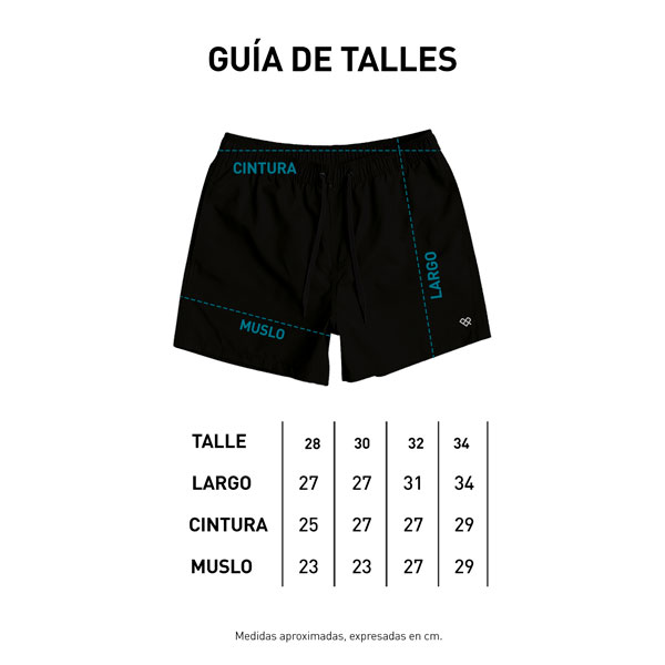 Tabla de talles malla Junior S23 Joaquina y Rayo