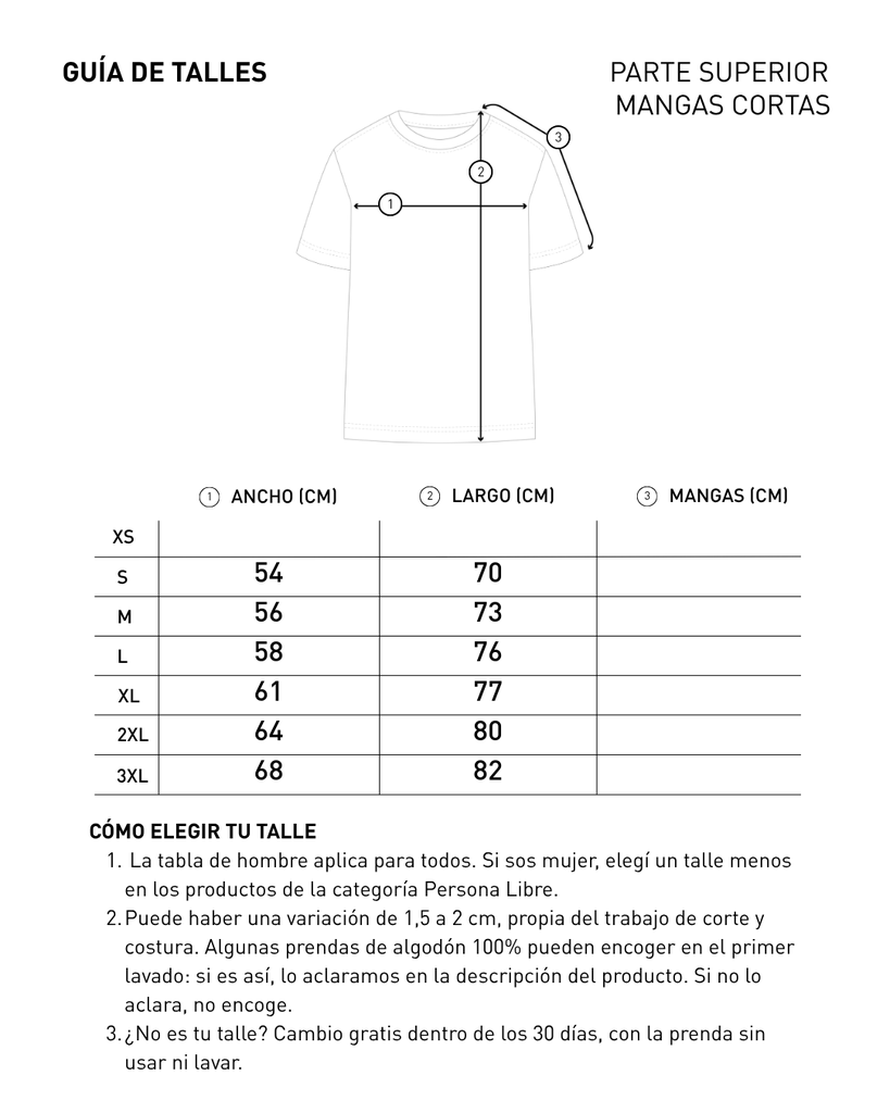 Guía de talles 003215141