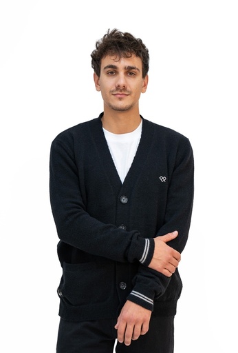 [081215030] SWEATER CARDIGAN - BLACK MAMBA