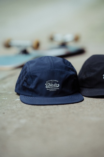 [016215210] GORRA 5 PANELES- MICROFIBRA AZUL