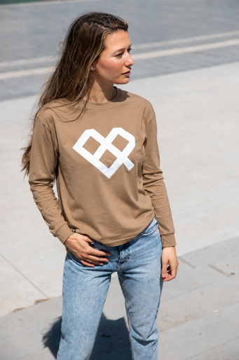 [129215002         ] REMERA MANGAS LARGAS MUJER - RAICES